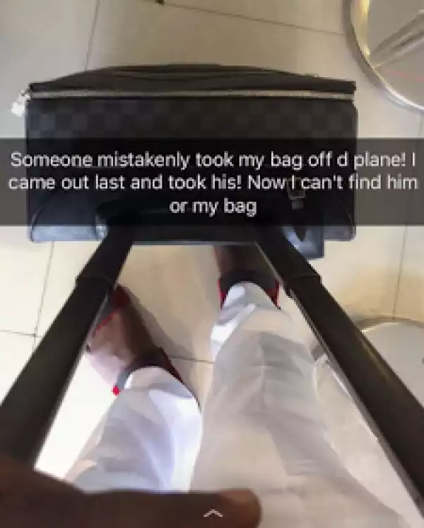 Bovi sends an SOS to the person who mistakenly took his luggage on an Air Peace flight yesterday